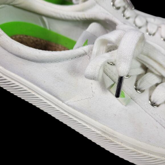 Cariuma Canvas Sneakers OCA Low Top White Cap Toe Lace Up Unisex 7.5 Women 6 Men - Picture 5 of 16